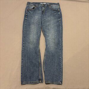 Wrangler Jeans 35x32 34x30 Blue Slim Fit Bootcut Cowboy Faded Norm Core Casual